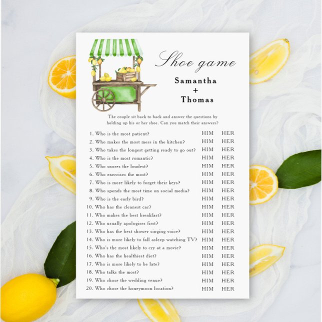 Lemon Bridal shower Shoe game (Von Creator hochgeladen)
