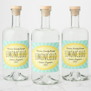 Lemon Burst LiQueue-Label Alkoholflaschenetikett