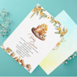 Lemon Cakes Watercolor Babydusche Einladung