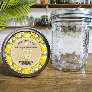 Lemon Canning Jar Label Runder Aufkleber