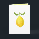 Lemon Card Karte<br><div class="desc">Eine saftig gelbe Zitrone. Ein tolles Geschenk für alle,  die Obst,  vor allem Zitronen,  Lieben machen.</div>