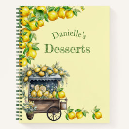 Lemon Cart und Lemony Goodness Rezept Notizbuch