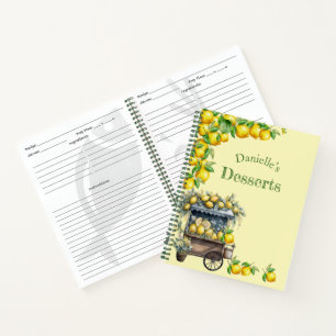 Lemon Cart und Lemony Goodness Rezept Notizbuch