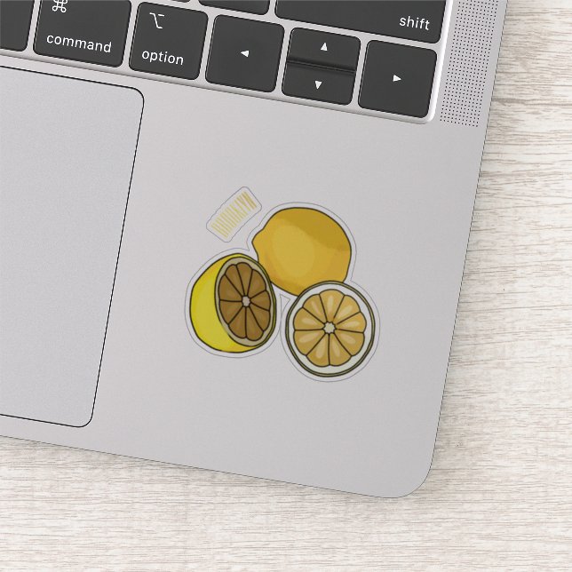 Lemon Cartoon Illustration Aufkleber (Ausschnitt)