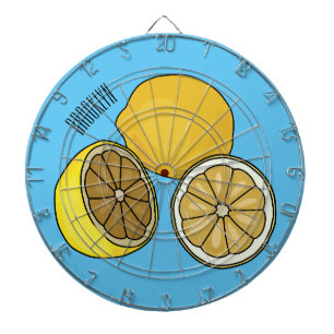 Lemon Cartoon Illustration Dartscheibe