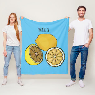 Lemon Cartoon Illustration Fleecedecke
