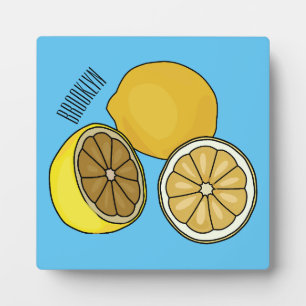 Lemon Cartoon Illustration Fotoplatte
