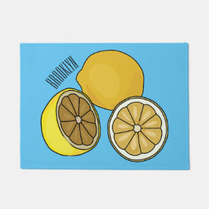 Lemon Cartoon Illustration Fußmatte