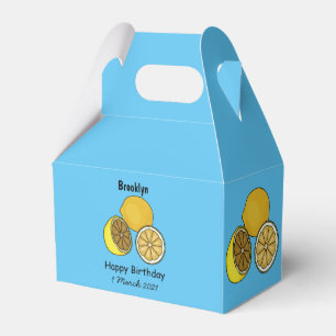 Lemon Cartoon Illustration Geschenkschachtel
