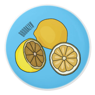Lemon Cartoon Illustration Keramikknauf