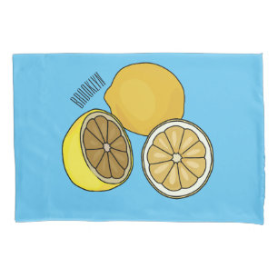Lemon Cartoon Illustration Kissenbezug