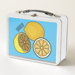 Lemon Cartoon Illustration Metall Brotdose