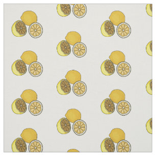 Lemon Cartoon Illustration Stoff