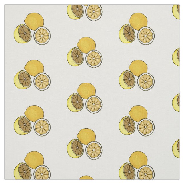 Lemon Cartoon Illustration Stoff (Muster)
