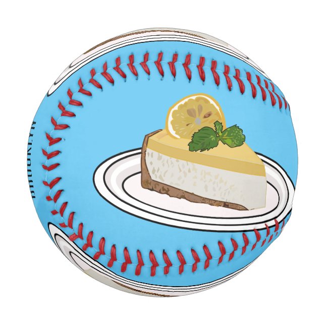 Lemon cheesecake Cartoon Illustration Baseball (Vorderseite Links)