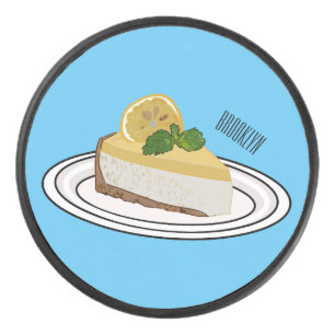 Lemon cheesecake Cartoon Illustration Eishockey Puck