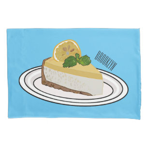 Lemon cheesecake Cartoon Illustration Kissenbezug