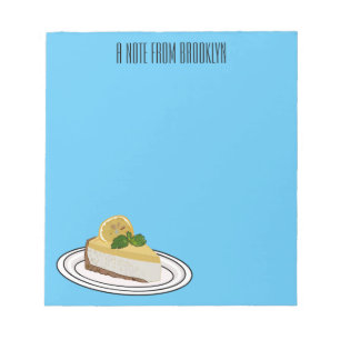 Lemon cheesecake Cartoon Illustration Notizblock