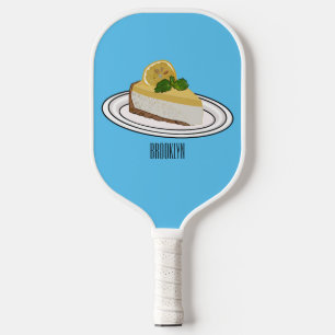 Lemon cheesecake Cartoon Illustration Pickleball Schläger
