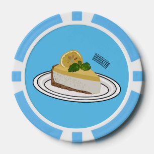 Lemon cheesecake Cartoon Illustration Pokerchips