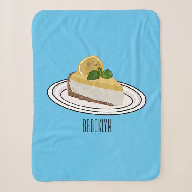 Lemon cheesecake Cartoon Illustration Sherpadecke (Vorderseite)