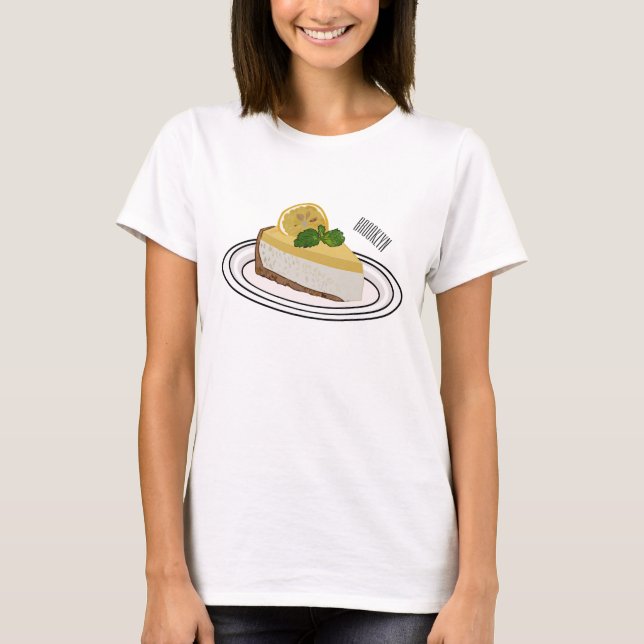 Lemon cheesecake Cartoon Illustration T-Shirt (Vorderseite)