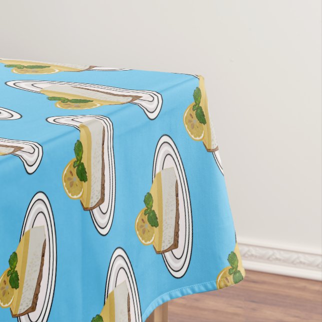 Lemon cheesecake Cartoon Illustration Tischdecke (Beispiel)