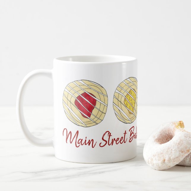 Lemon Cherry Danish Pastry Kitchen Bakery Kaffeetasse (Mit Donut)