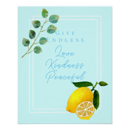 Lemon Chic Blue Glossy Poster