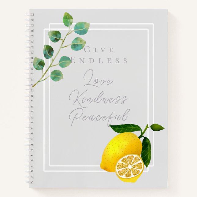 Lemon Chic Gray Notizbuch (Vorderseite)