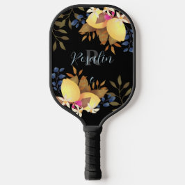 Lemon Chic Monogram Black Pickleball Schläger