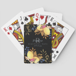Lemon Chic Monogram Black Spielkarten