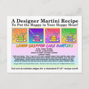 Lemon Chiffon Cake Martini Rezept Postkarte