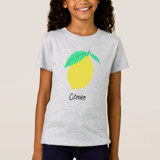 Lemon Citroen Dutch Fruit Fun Food Art T-Shirt (Vorderseite)