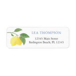 Lemon Citrus Address Labels