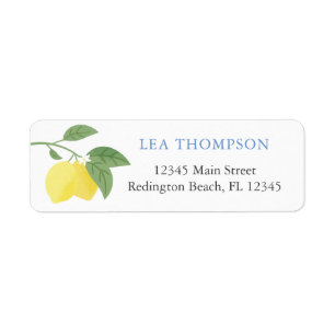 Lemon Citrus Address Labels