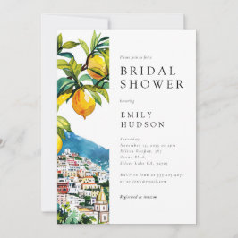 Lemon Citrus Amalfi Küste Brautparty Einladung
