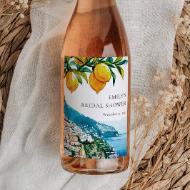 Lemon Citrus Amalfi Küste Brautparty Weinetikett