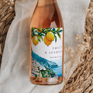 Lemon Citrus Amalfi Küste Italienische Hochzeit Weinetikett
