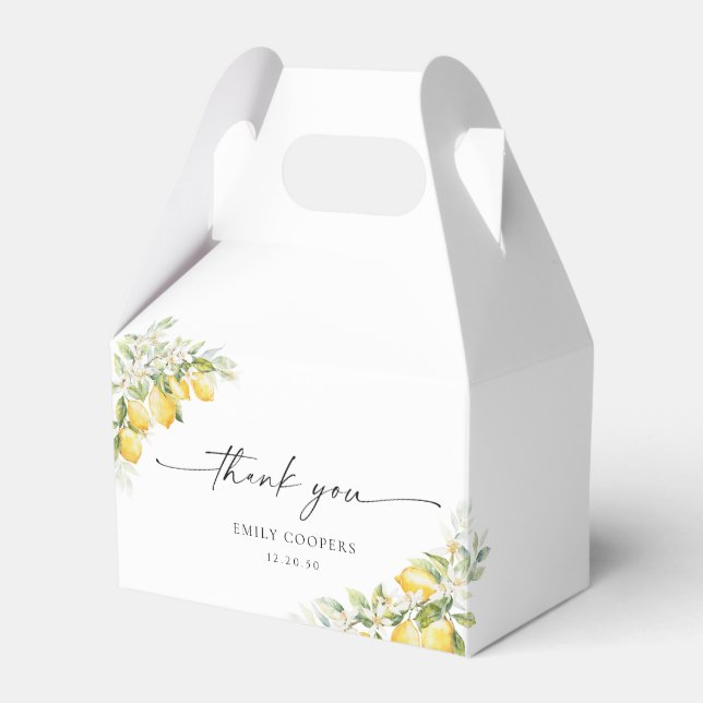 Lemon Citrus Baby Shower Fevor Box Geschenkschachtel (Vorderseite)