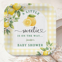 Lemon Citrus Baby Shower Yellow