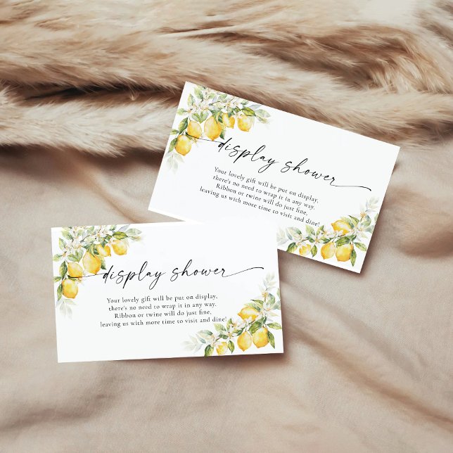 Lemon Citrus Babydusche Duschkarte Begleitkarte (Von Creator hochgeladen)