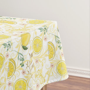 Lemon Citrus Botanical Tischdecke