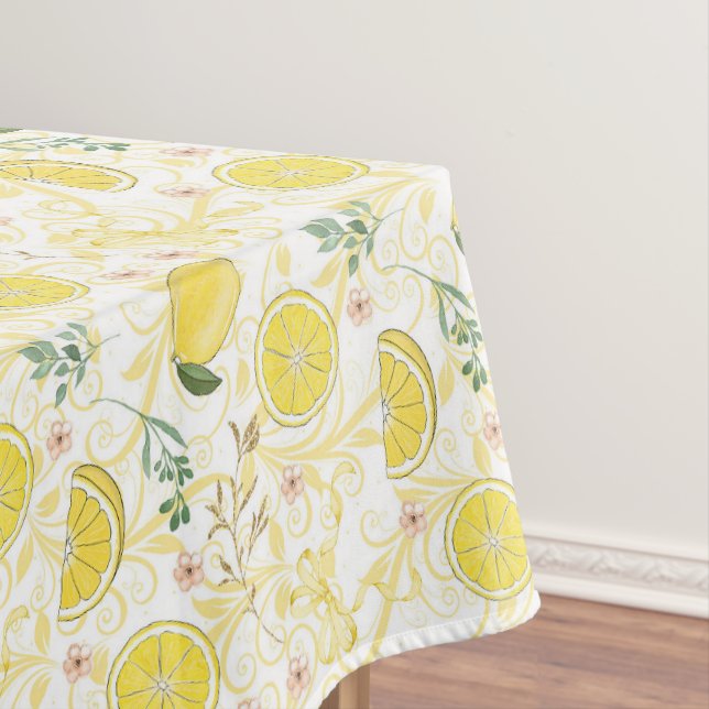 Lemon Citrus Botanical Tischdecke (Beispiel)
