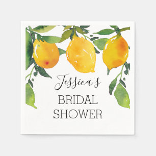 Lemon Citrus Brautparty Napkin Serviette