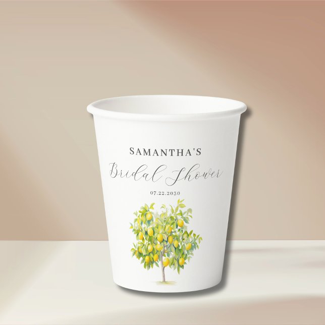Lemon Citrus Brautparty Pappbecher (Von Creator hochgeladen)