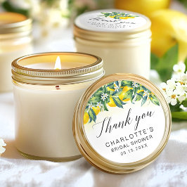 Lemon Citrus Brautparty Runder Aufkleber