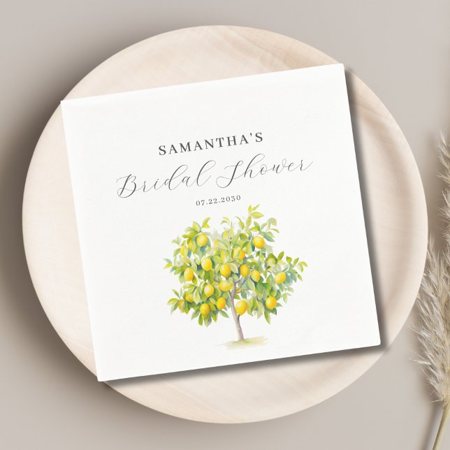 Lemon Citrus Brautparty Serviette (Von Creator hochgeladen)