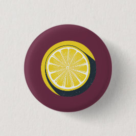 Lemon Citrus Design - Small Button