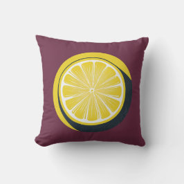 Lemon Citrus Design Throw Pillow Kissen